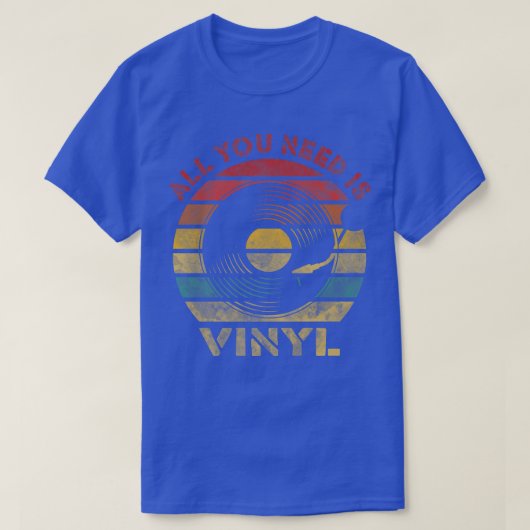 必要なのはビニールレトロレコードヴィンテージ音楽 Tシャツ (デザイン正面)