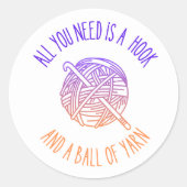 必要なのはフックと糸の玉 ラウンドシール (正面)