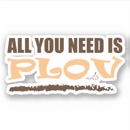 必要なのはプロブだけだ!ウズベク語、アゼルバイジャン料理 シール (正面)