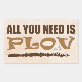 必要なのはプロブだけだ！ウズベク語、アゼルバイジャン料理 長方形シール