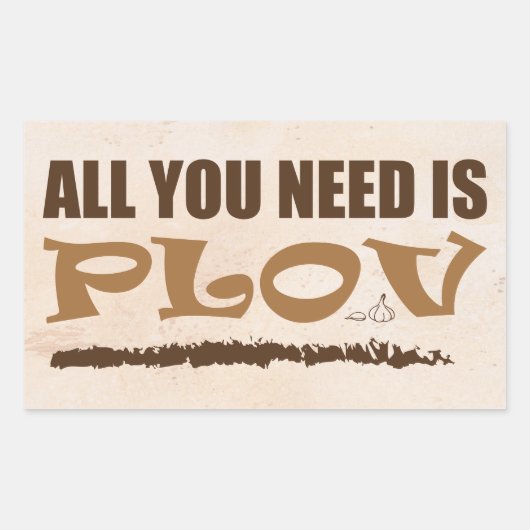 必要なのはプロブだけだ！ウズベク語、アゼルバイジャン料理 長方形シール (正面)