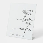 「必要なのはラブアンドケーキのデザートテーブル 台座サイン (正面)