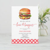 必要なのはラブアンドバーガーブライダルシャワー 招待状 (スタンド正面)