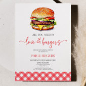 必要なのはラブアンドバーガーブライダルシャワー 招待状