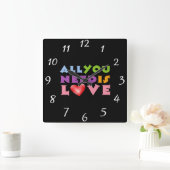 必要なのはラブウォール時計 スクエア壁時計 (ホーム)