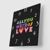 必要なのはラブウォール時計 スクエア壁時計 (傾斜)