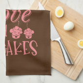 必要なのはラブカップケーキ引用文 キッチンタオル (四つ折り)