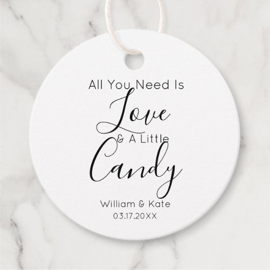 必要なのはラブキャンディスイートトリート結婚の フェイバータグ (正面)