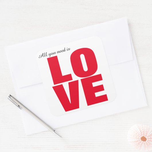 必要なのはラブスクエアのステッカー スクエアシール (封筒)