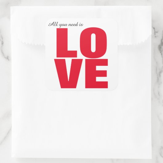 必要なのはラブスクエアのステッカー スクエアシール (バッグ)