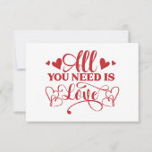 必要なのはラブタイポグラフィフラットカード (正面)