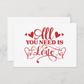 必要なのはラブタイポグラフィフラットカード (正面/裏面)