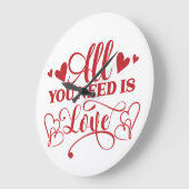 必要なのはラブタイポグラフィ壁時計 ラージ壁時計 (傾斜)