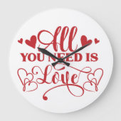 必要なのはラブタイポグラフィ壁時計 ラージ壁時計 (正面)