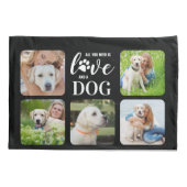 必要なのはラブドッグパーソナライズされた5ペット写真 枕カバー (裏面)