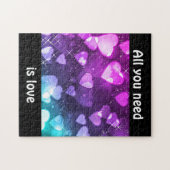 必要なのはラブピンクパープルハートパズル ジグソーパズル (横)