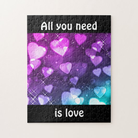 必要なのはラブピンクパープルハートパズル ジグソーパズル (縦)