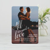 必要なのはラブフォト結婚式招待状 招待状 (スタンド正面)