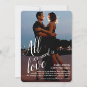 必要なのはラブフォト結婚式招待状 招待状 (正面)