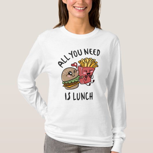 必要なのはランチだけ Tシャツ (正面)