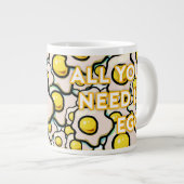 必要なのは卵だけだ ジャンボコーヒーマグカップ (正面右)