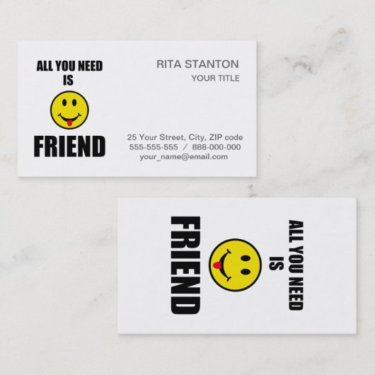 必要なのは友人だけだ 名刺 (正面/裏面)