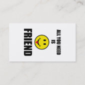 必要なのは友人だけだ 名刺 (裏面)