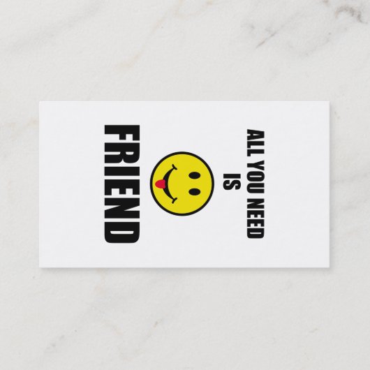 必要なのは友人だけだ 名刺 (裏面)