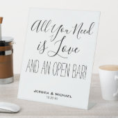 必要なのは愛おもしろいの結婚開いたバー 台座サイン (インサイチュ)