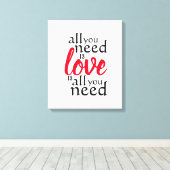必要なのは愛だけだ必要なのは引用文 キャンバスプリント (インサイチュ (ウッドフロア))