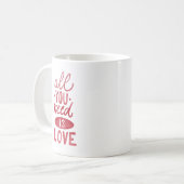 必要なのは愛だけだ コーヒーマグカップ (正面左)