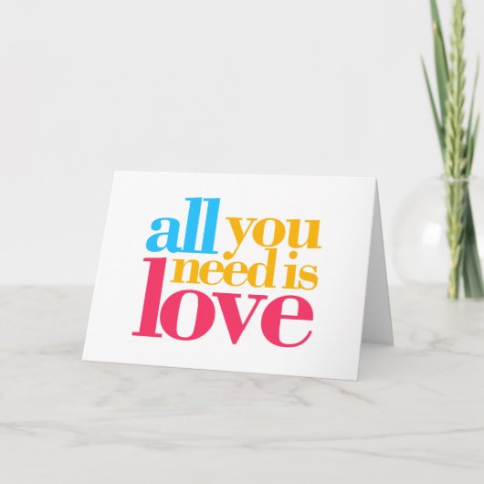 必要なのは愛だけだ サンキューカード (正面)