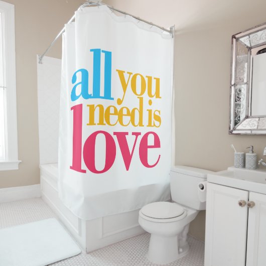 必要なのは愛だけだ シャワーカーテン (インサイチュ)
