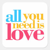必要なのは愛だけだ スクエアシール (正面)