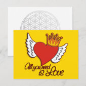 必要なのは愛だけだ |黄色 ポストカード (正面/裏面)