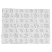 必要なのは愛だけパターン（の模様が）ある ラージペーパーバッグ (裏面)