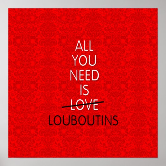 必要なのは愛だけ – 赤い底の靴の群れ ポスター (正面)