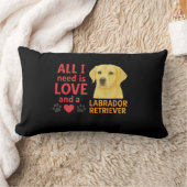 必要なのは愛とイエロー・ラブラドール・レトリーバー ランバークッション (ブランケット)