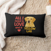 必要なのは愛とイエロー・ラブラドール・レトリーバー ランバークッション (ブランケット)