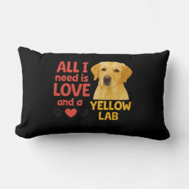 必要なのは愛とイエロー・ラブラドール・レトリーバー ランバークッション