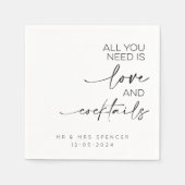 必要なのは愛とカクテルだけだ スタンダードカクテルナプキン (正面)