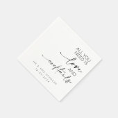 必要なのは愛とカクテルだけだ スタンダードカクテルナプキン (角)