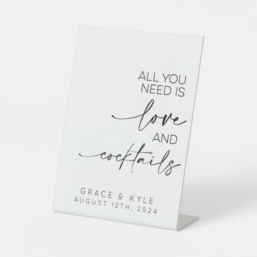 必要なのは愛とカクテル結婚の 台座サイン (正面)