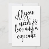 必要なのは愛とカップケーキのサイン手頃だけ 招待状 (正面)