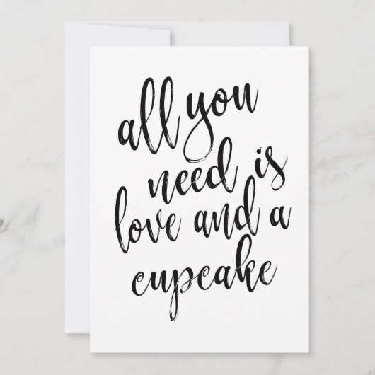 必要なのは愛とカップケーキのサイン手頃だけ 招待状 (正面)