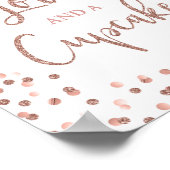 必要なのは愛とカップケーキのバラ金ゴールドサイン ポスター (角)