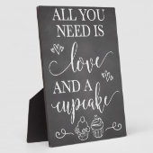 必要なのは愛とカップケーキ結婚の看板 フォトプラーク (側面)