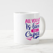 必要なのは愛とカップケーキ ジャンボコーヒーマグカップ (正面右)