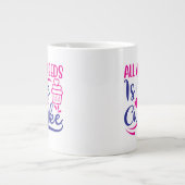 必要なのは愛とカップケーキ ジャンボコーヒーマグカップ (正面)