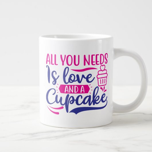 必要なのは愛とカップケーキ ジャンボコーヒーマグカップ (右)